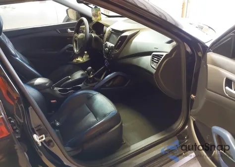 2013 Hyundai Veloster Turbo W/Blue from USA, damaged, VIN KMHTC6AEXDU098336